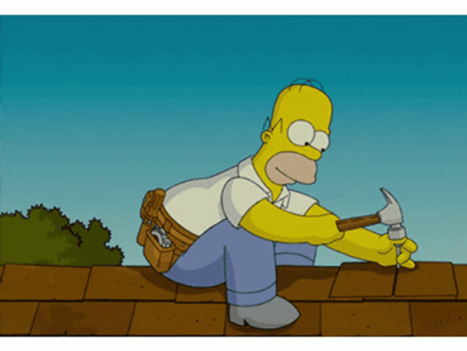 Construction Homer Simpson GIF