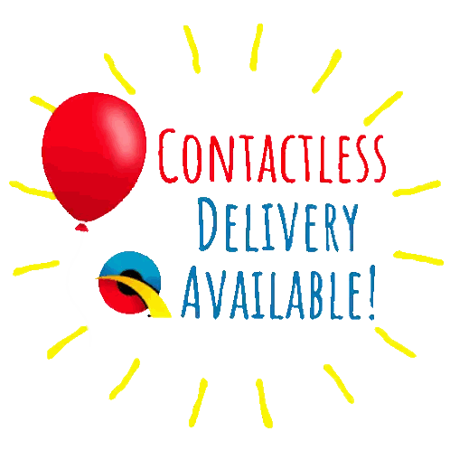 Contactless Delivery Sign with Red Balloon