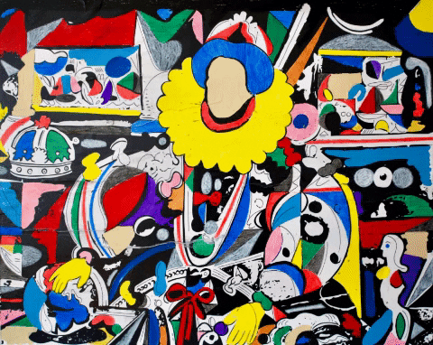 Contemporary Colorful Queen Fine Art GIF