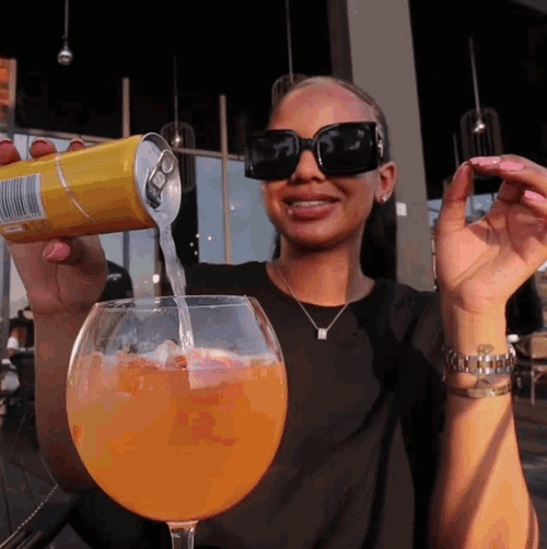 Content Creator Mihlali Ndamase Happy Birthday Drinks GIF