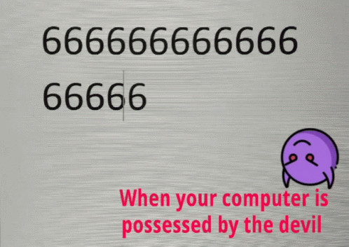 Continuous 666 Numbers GIF
