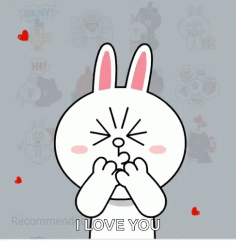 Cony And Brown I Love You Flying Kiss GIF