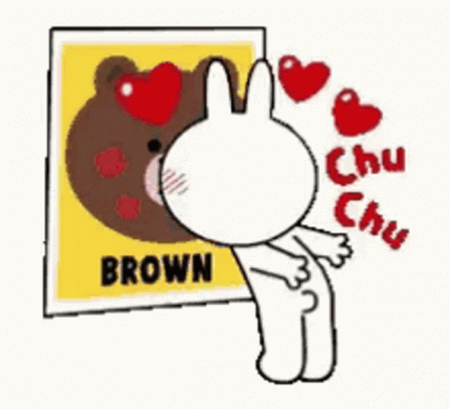Cony And Brown Kissing Poster GIF