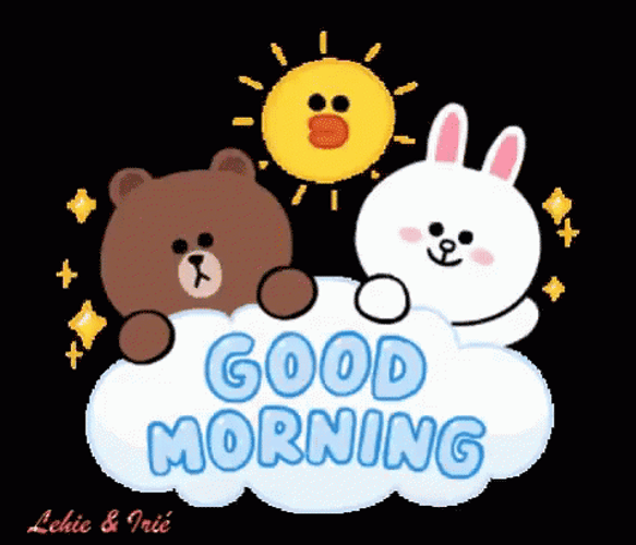 Cony And Brown Good Morning GIF