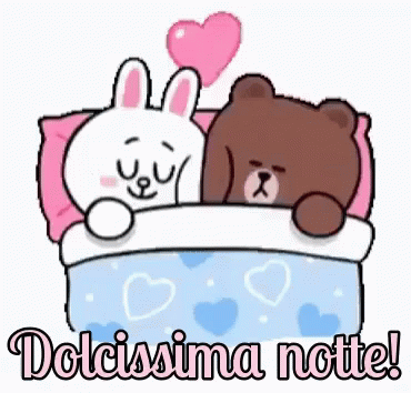 Cony And Brown Sleeping Buona Notte GIF