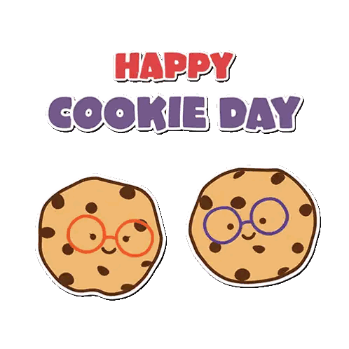 Cookie Day Poster With Cookies Wearing Glasses