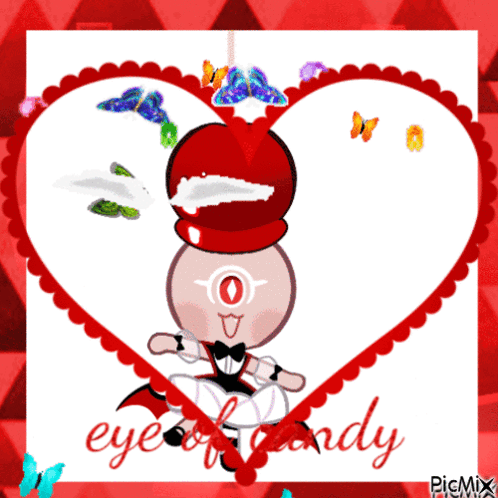 Cookie in Heart Saying Eye of Candy