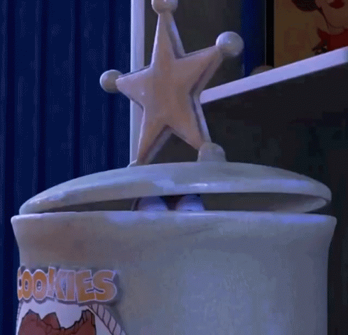 Cookie Jar With Star and Word Cookies