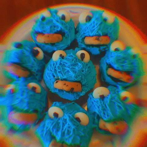 Cookie Monster Cookies Designing GIF