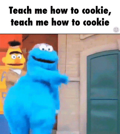 Cookie Monster Dancing Cookies GIF
