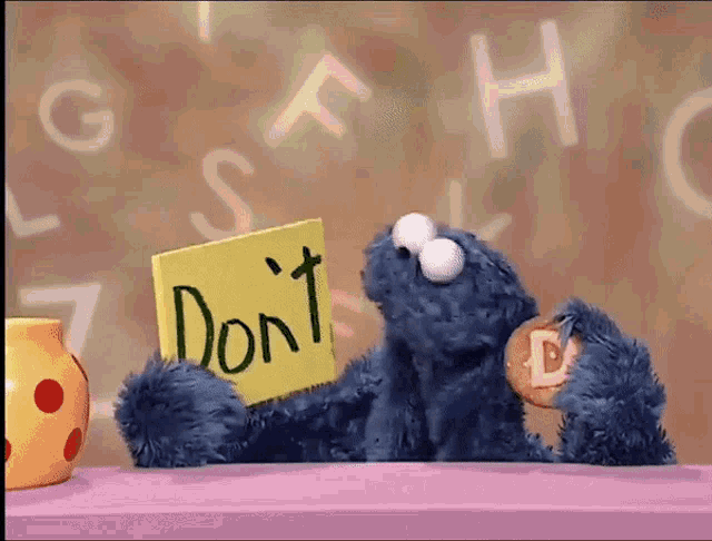 Cookie Monster Dont Gif GIF
