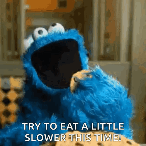 Cookie Monster Eating Cookie