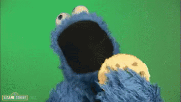 Cookie Monster Eating Cookies GIF