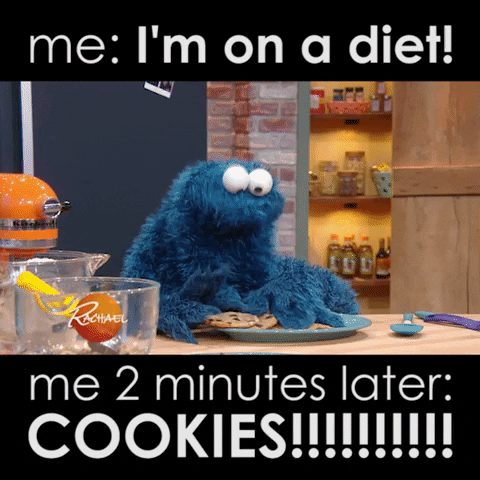 Cookie Monster Funny Eating GIF