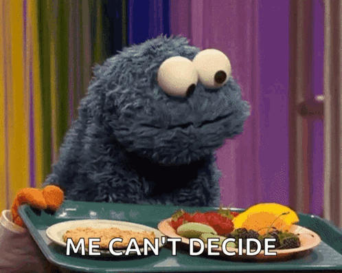Cookie Monster Holding Food