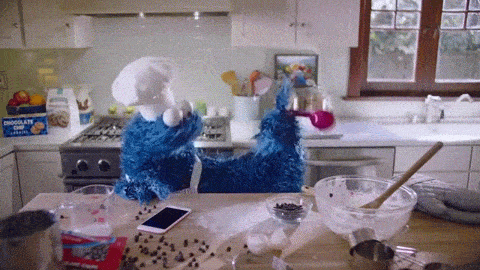 Cookie Monster House Baking Eating GIF