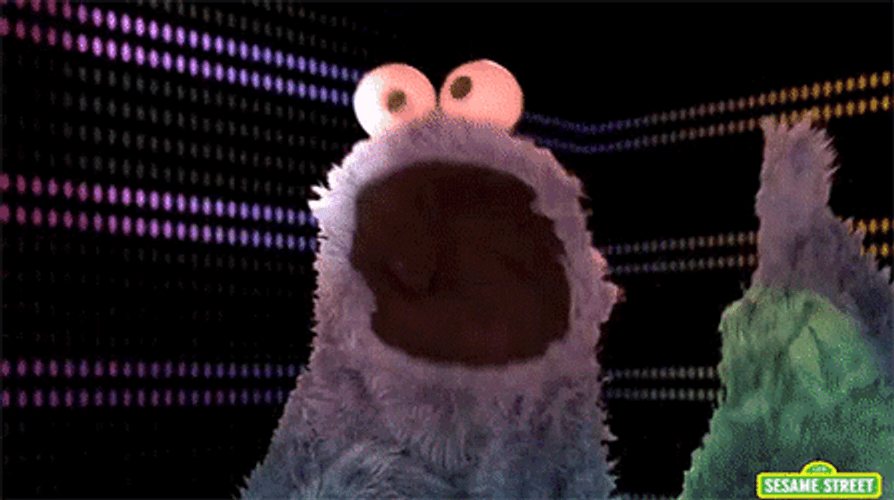 Cookie Monster Party GIF