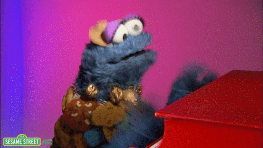 Cookie Monster Playing Piano GIF.