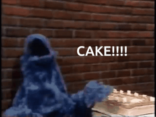 Cookie Monster Saying Cake