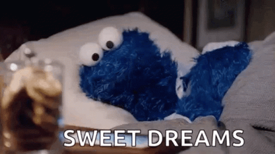 Cookie Monster Sweet Dreams GIF.