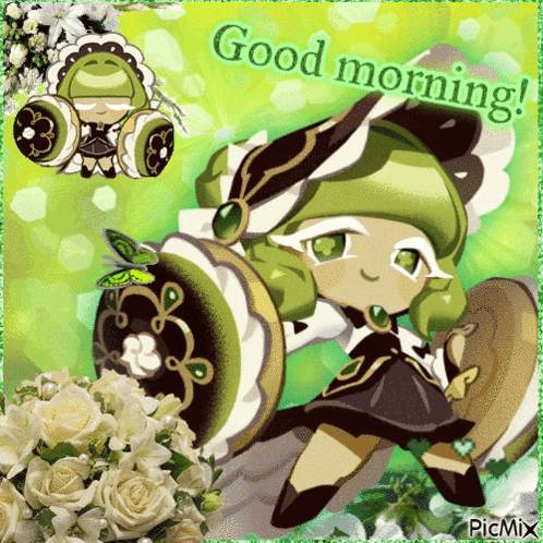 Cookie Run Character Saying Good Morning GIF