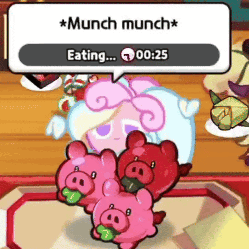 Cookie Run Game Saying Munch Munch