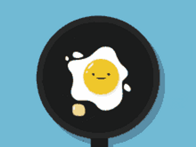 Animated Cute Crack Egg Running GIF 
