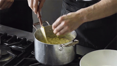 Cooking Mac N Cheese GIF