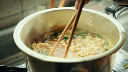 Cooking Noodles In Pot GIF