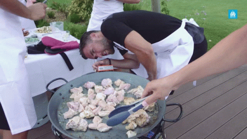 Cookout Flipping Food GIF
