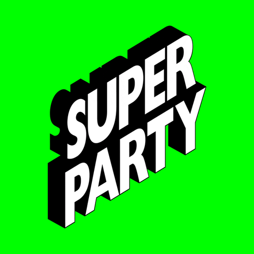 Cool Animated Text Super Party GIF