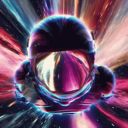 Cool Astronaut On Outer Space GIF