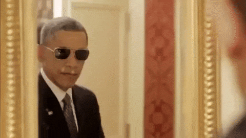 Cool Barack Obama Finger Gun GIF