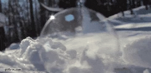 Cool Bubble Freezing Up GIF