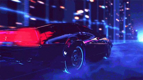 Cool Car Back To The Future Animation GIF
