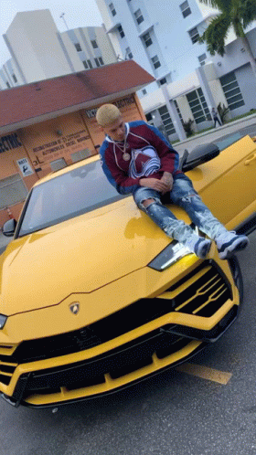 Cool Car Cue Banks Rides Lamborghini GIF