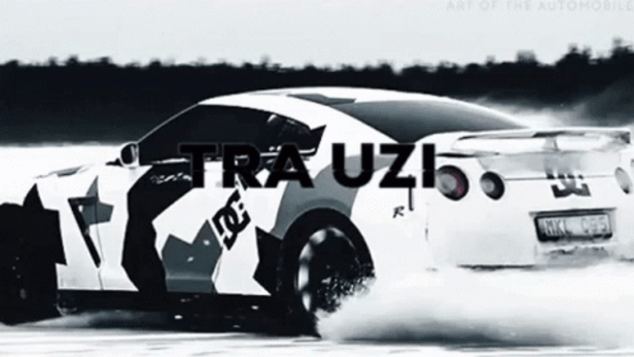 Cool Car Drifting Nissan GT-R GIF