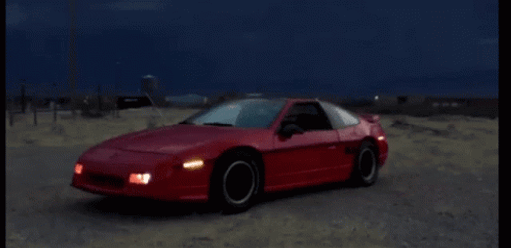 Cool Car Red Pontiac Fiero GIF