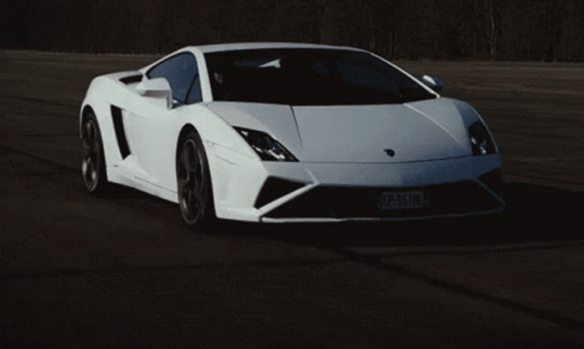 Cool Car White Lamborghini Gallardo GIF
