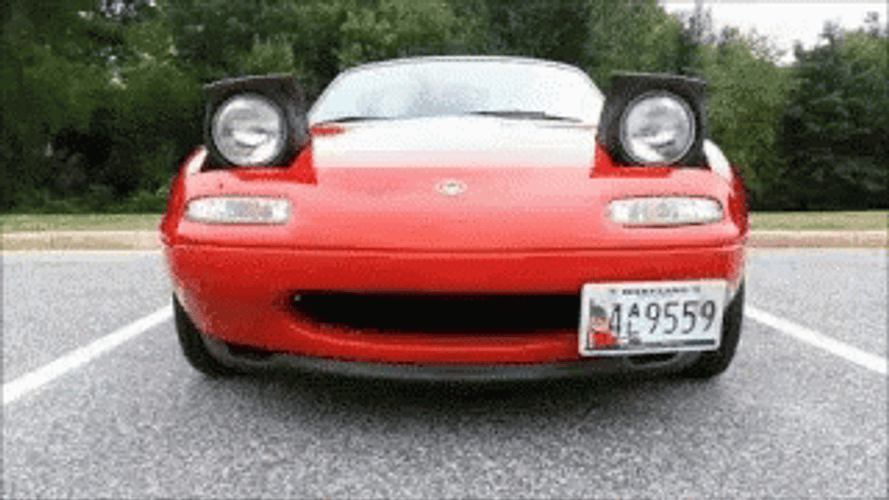 Cool Car Winking Headlights Mazda MX5 GIF