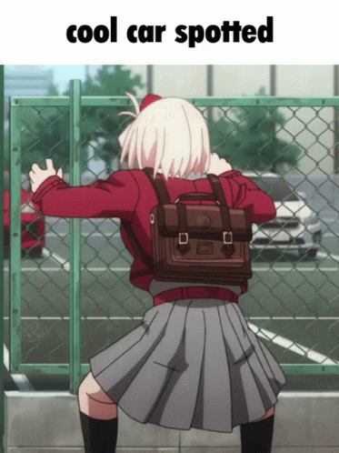 Chisato Nishikigi Cool Cars GIF