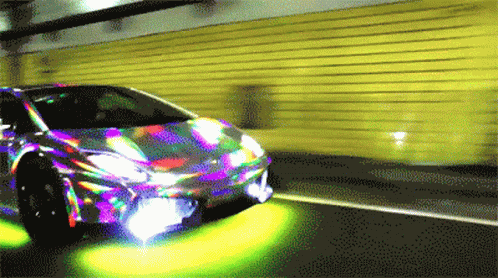 Lamborghini Prismatic Paint Cool Cars GIF