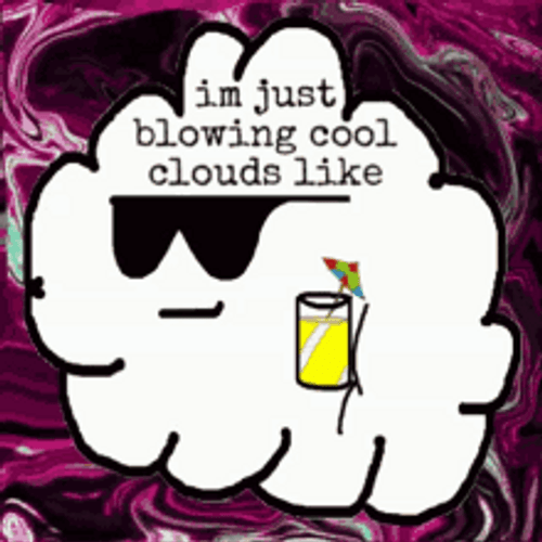 Cool Cloud Chilling Animation GIF