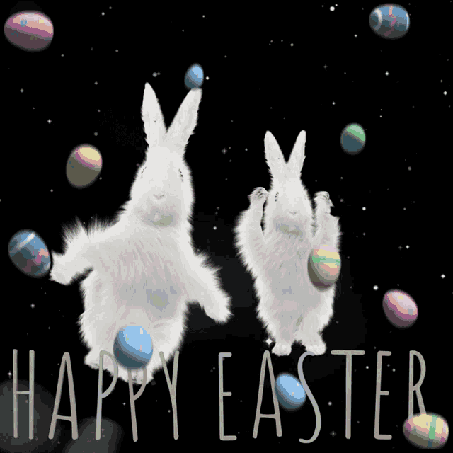 Cool Dancing Rabbits Good Morning Happy Easter GIF