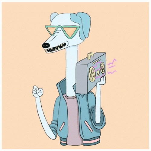 Cool Dog Head Dancing GIF