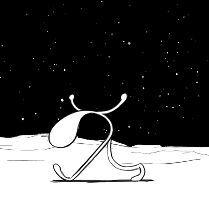 Cool Galaxy Black & White Animation GIF