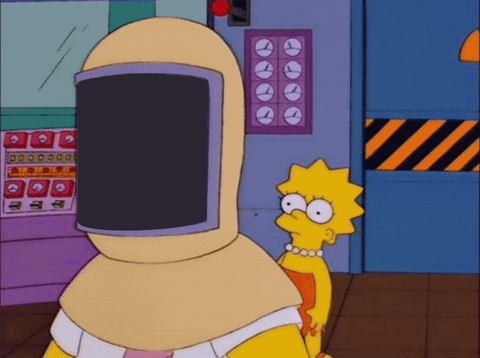 Cool Galaxy Simpsons Astronaut Helmet GIF