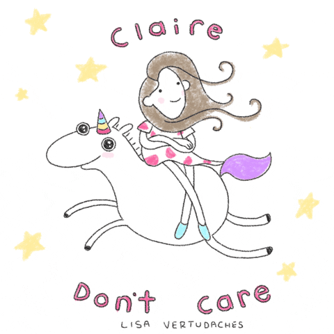 Cool Girl Claire Unicorn GIF