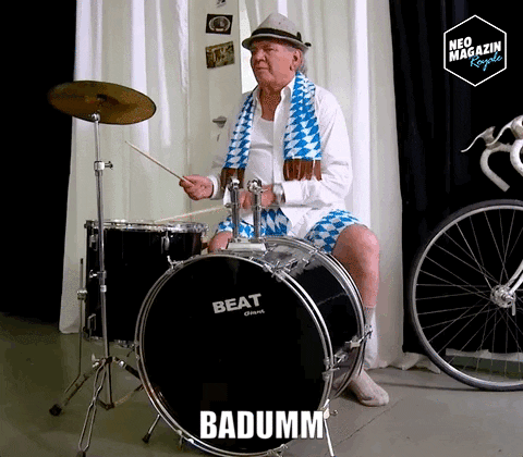 Cool Grandpa Playing Rim Shot GIF