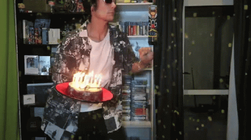 Cool Groove Happy Work Anniversary Cake GIF
